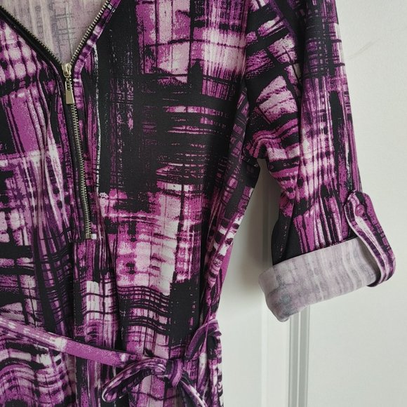 Purple Tunic with Tie Waist - Picture 4 of 8